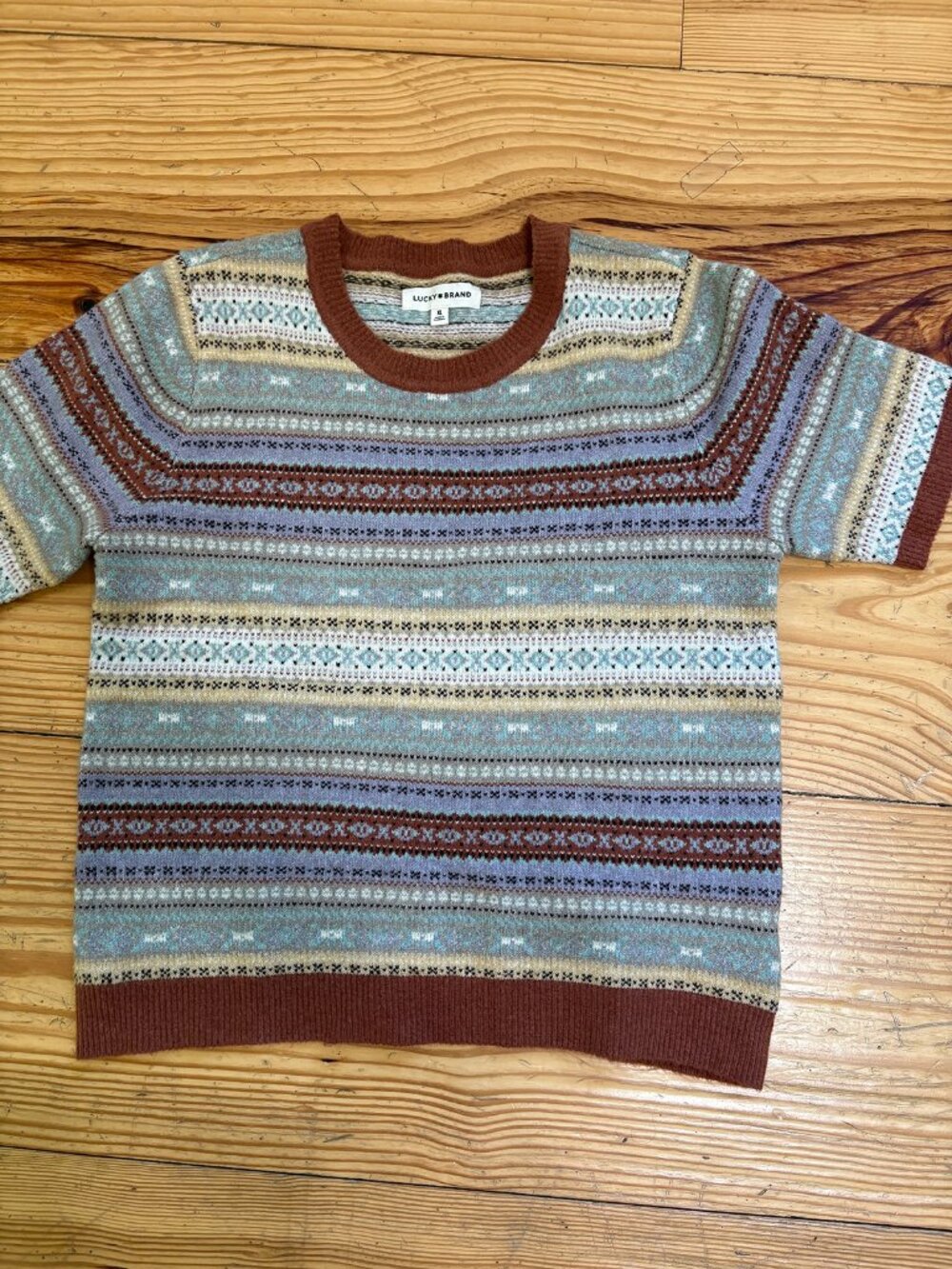 Lucky Brand Women's Fair Isle Crewneck Sweater